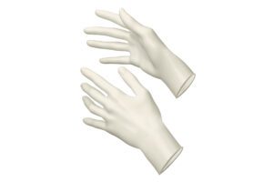 Handschoenen-latex-gepoederd-wit-L