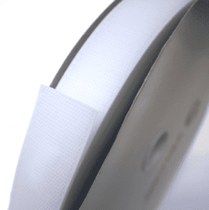 Klittenband op rol, 25 mm. wit, haak